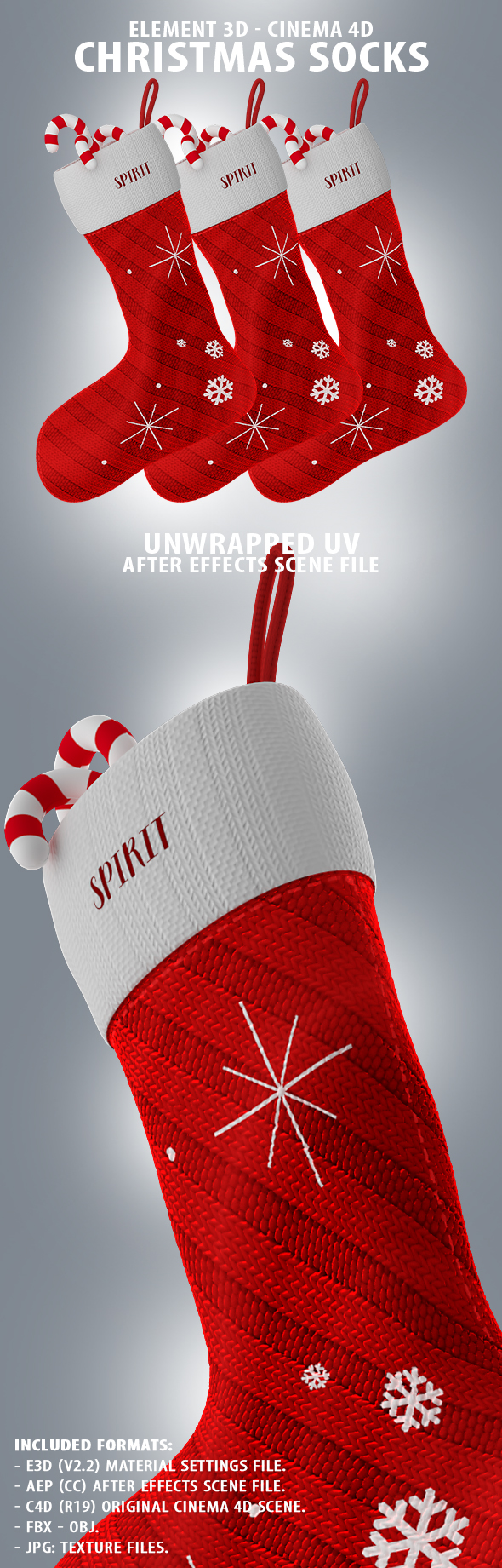 Christmas Socks with - 3Docean 29503902