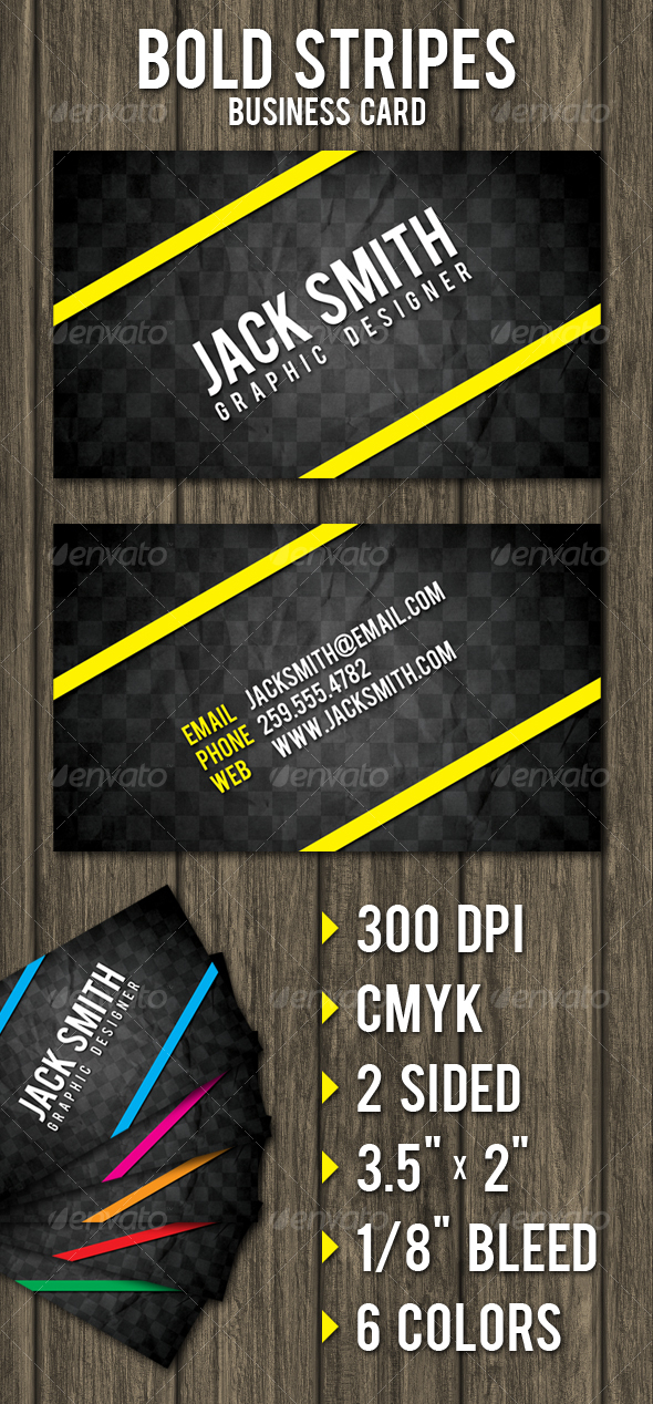 Bold Stripes Business Card