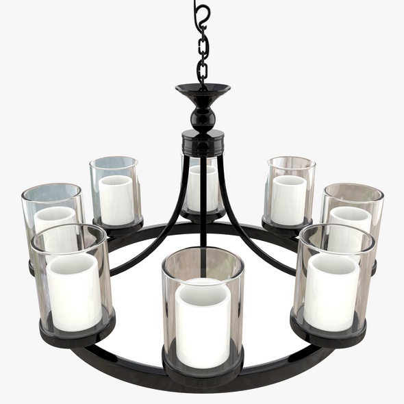 Candle Chandelier White - 3Docean 29926026