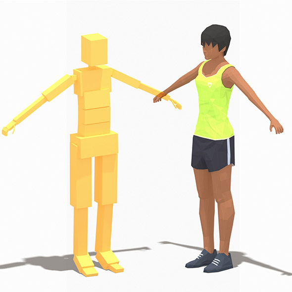 Low Poly Woman - 3Docean 29926300