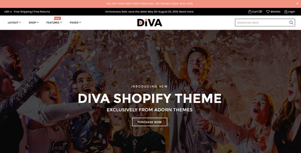 Diva - Minimal and Modern Theme by adornthemes | ThemeForest