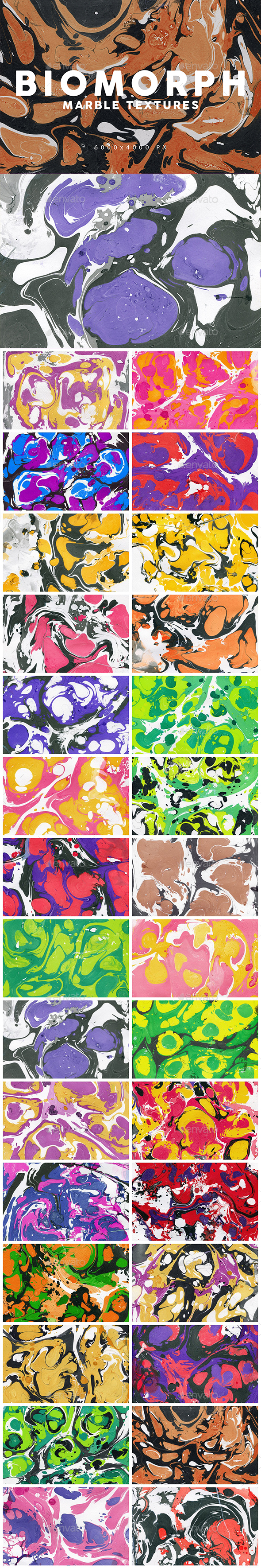 Biomorphic Marble Backgrounds 1