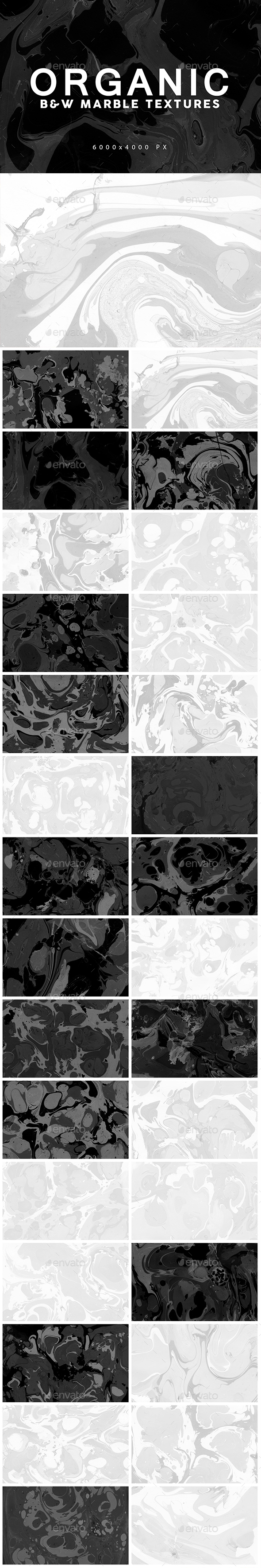 [DOWNLOAD]Black&White Organic Marble Backgrounds
