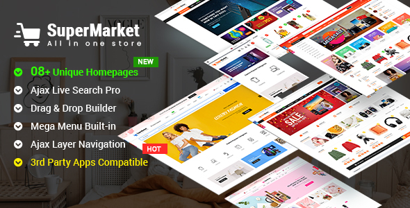 SuperMarket - Responsive Drag & Drop Sectioned Bootstrap 4 Shopify ...