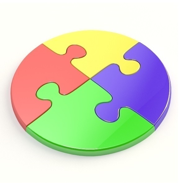 Circle jigsaw puzzle - 3Docean 29933017