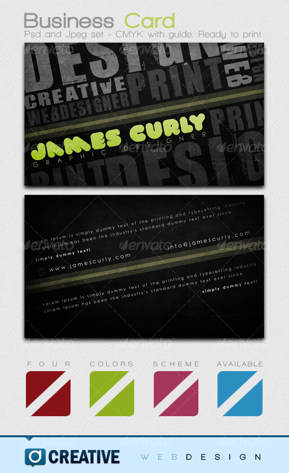 Grunge Business Card PSD - Grunge Business Cards