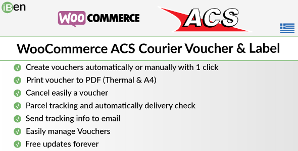 WooCommerce ACS Courier Voucher & Label