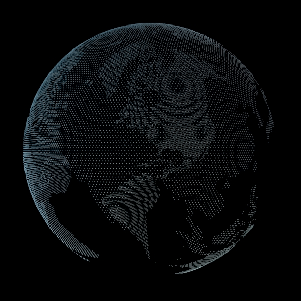 hologram earth 3D - 3Docean 29941746