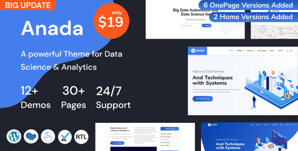 Anada – Data Science & Analytics Saas WordPress Theme