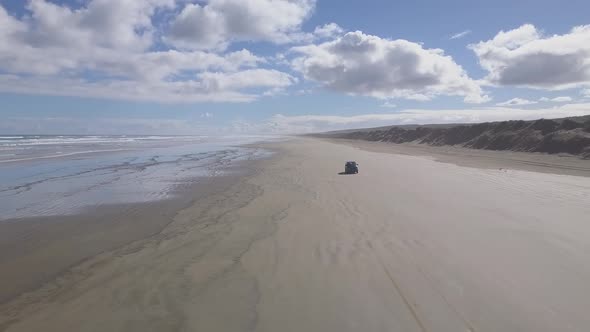 Driving on the beach