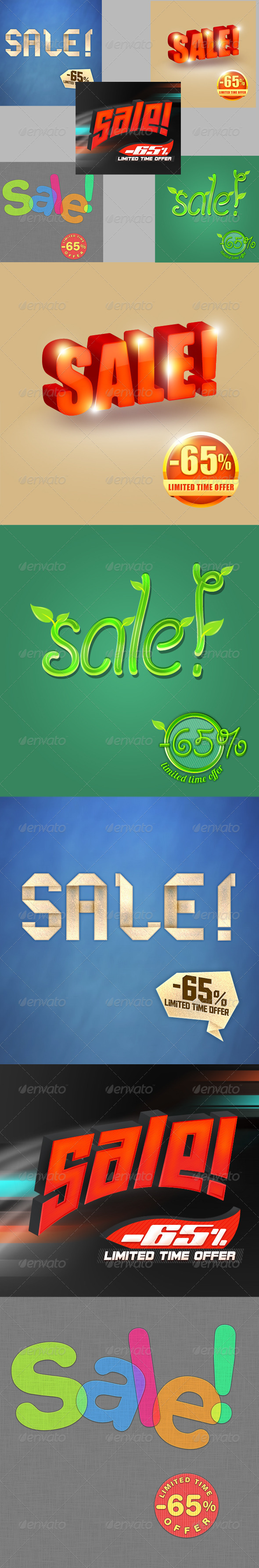 Sale Words for any Kind of Advertising Campaign - Web Elements