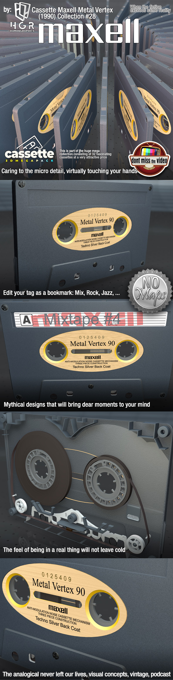 Cassette Maxell Metal - 3Docean 29234710