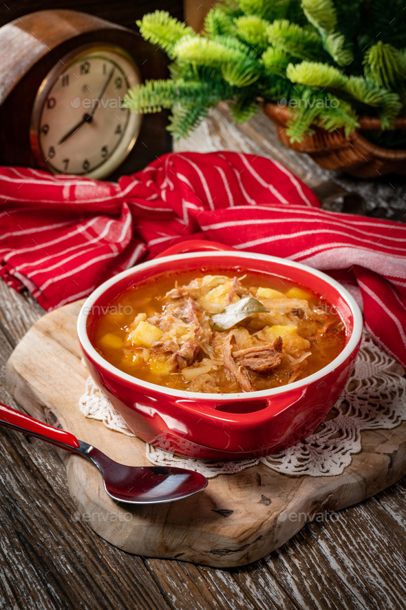 Traditional russian sour cabbage soup Stock Photo by arfo | PhotoDune
