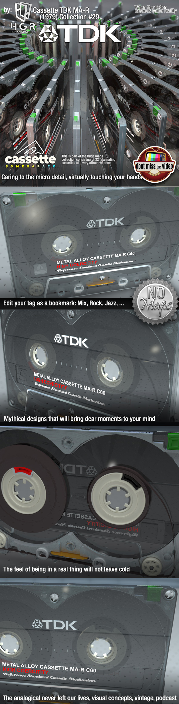 Cassette TDK MA-R - 3Docean 29951787
