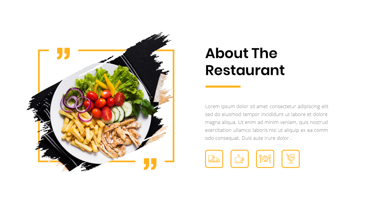Food - Restaurant Powerpoint Template 2021, Presentation Templates