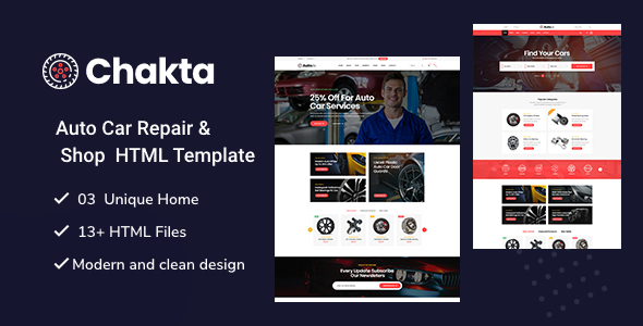 Chakta - Auto Parts Shop HTML Template