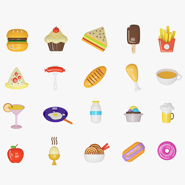 Icons Food - 3Docean 29928097