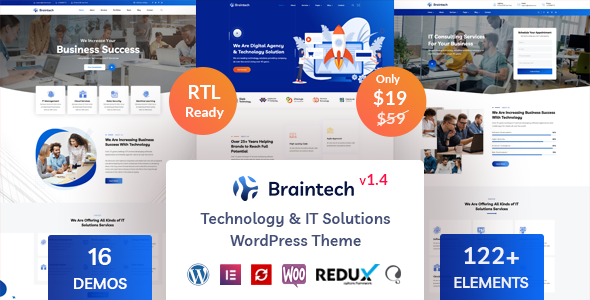 Braintech – Technology & IT Solutions WordPress Theme