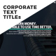 Corporate Text Titles - VideoHive Item for Sale