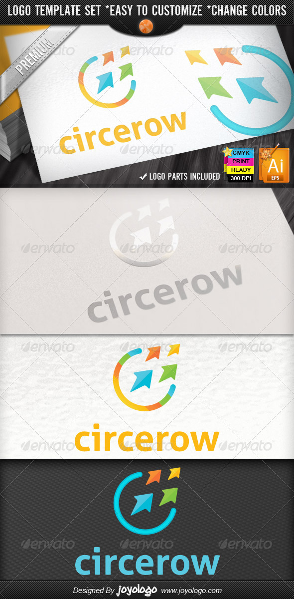 Circle Arrow Business Growth Marketing Logo Design - Symbols Logo Templates