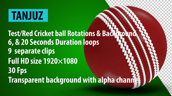 Test/Red Cricket Ball Rotations and Background