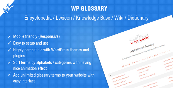 WP Glossary - CodeCanyon 16101768
