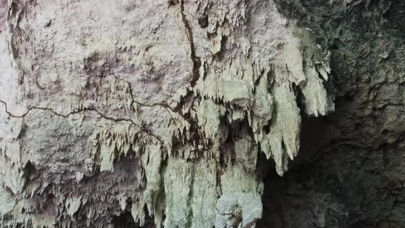 Underground Cave with Stalactite Rock Formations Hanging From Kuza Cave Ceiling alt