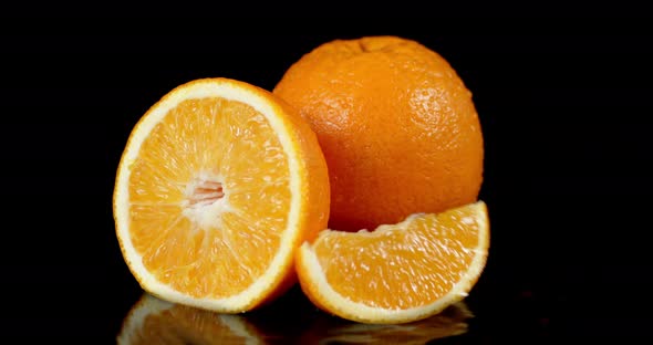 The Orange Slice Falls Into the Water.  alt