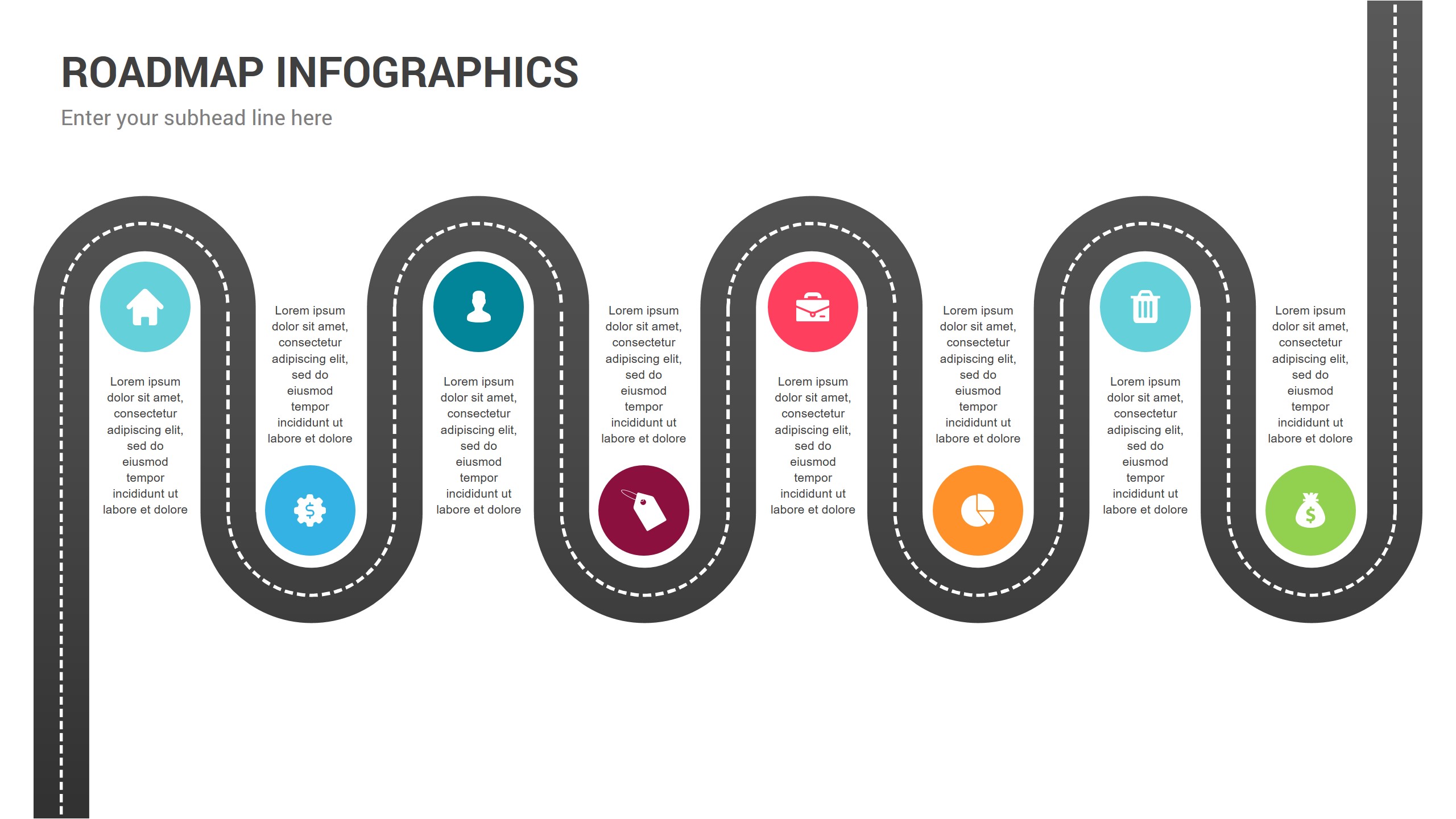 Roadmap Infographics PowerPoint Template diagrams, Presentation Templates