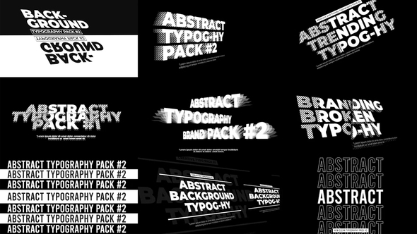 Abstract Typography Pack V2