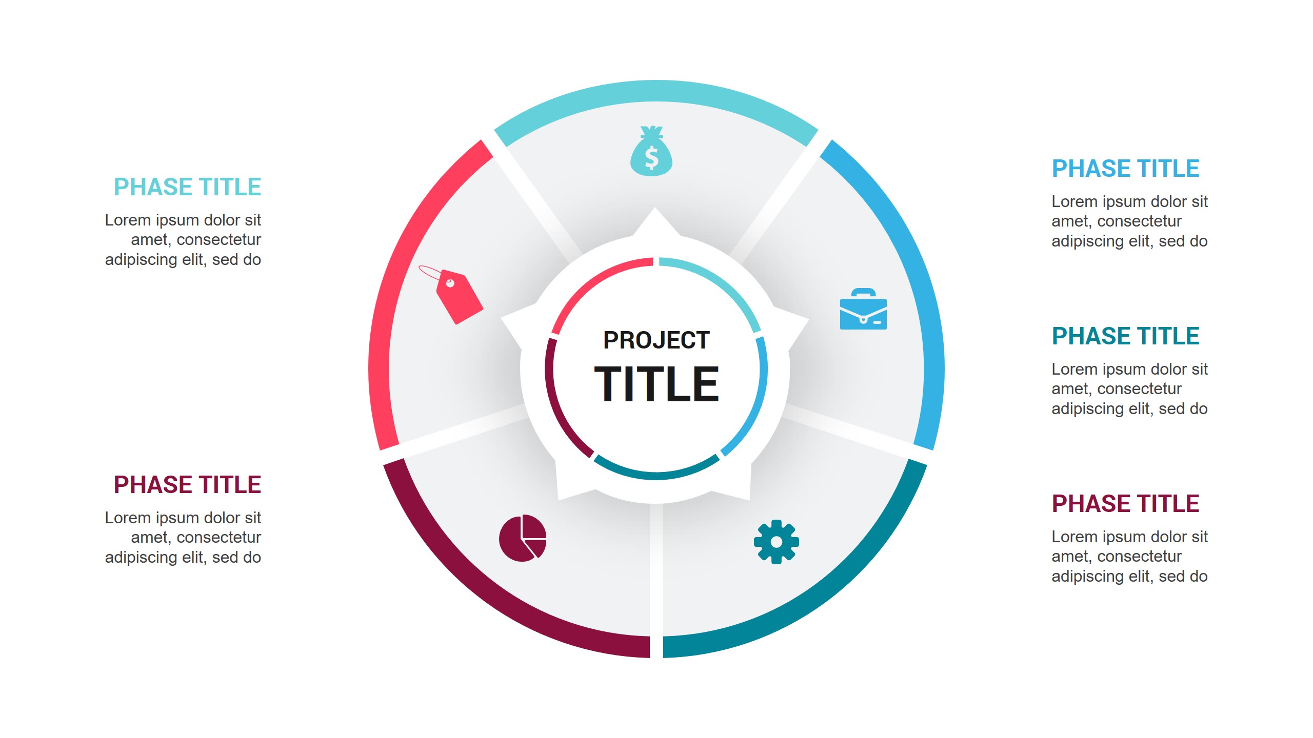 Infographic Cycle Diagram For Powerpoint With 5 Optio 4581