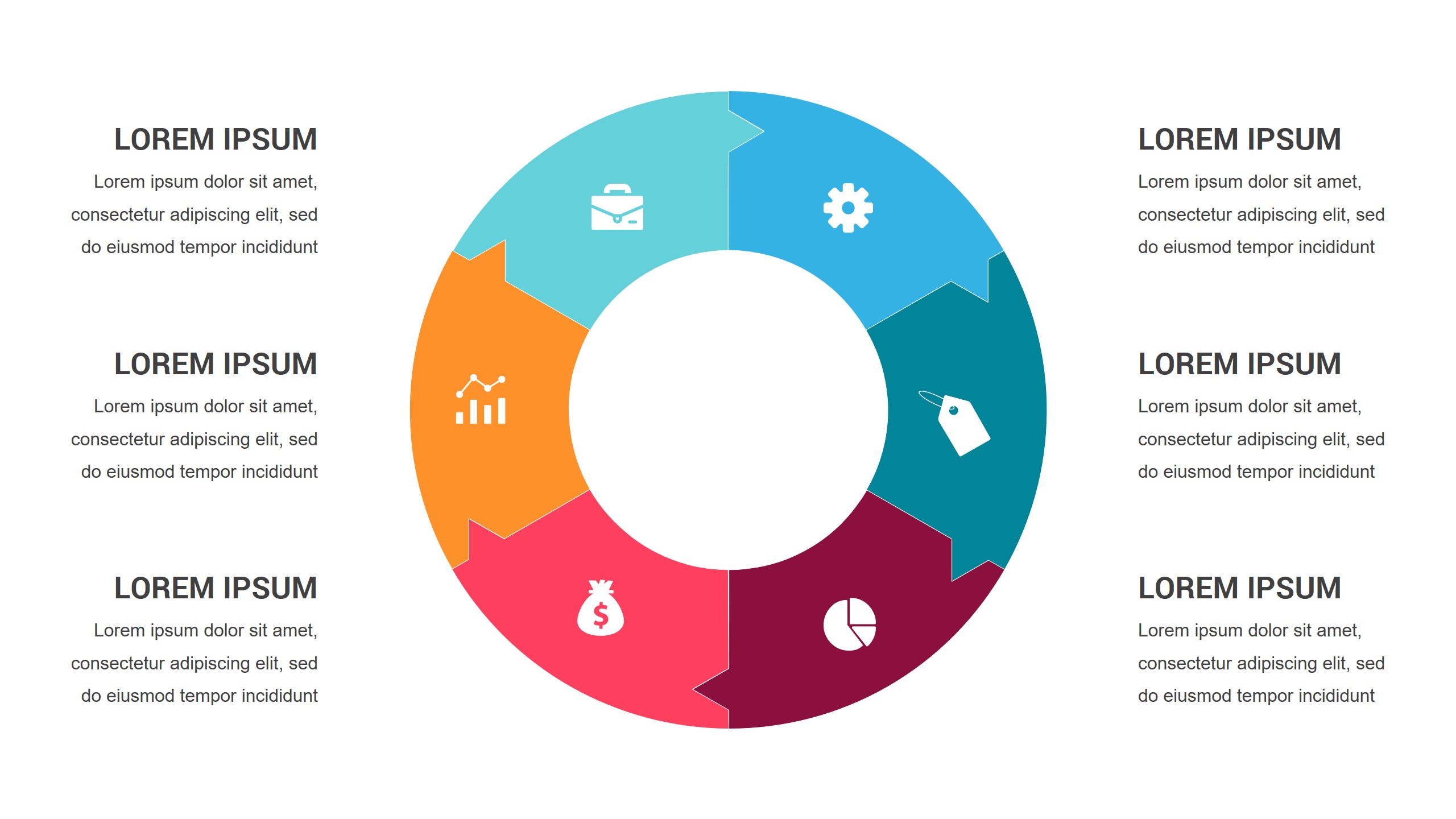 Circle Folded Infographics PowerPoint Template diagrams, Presentation ...