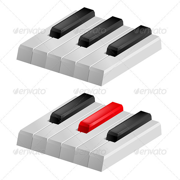 Black and white piano keys - Miscellaneous Vectors