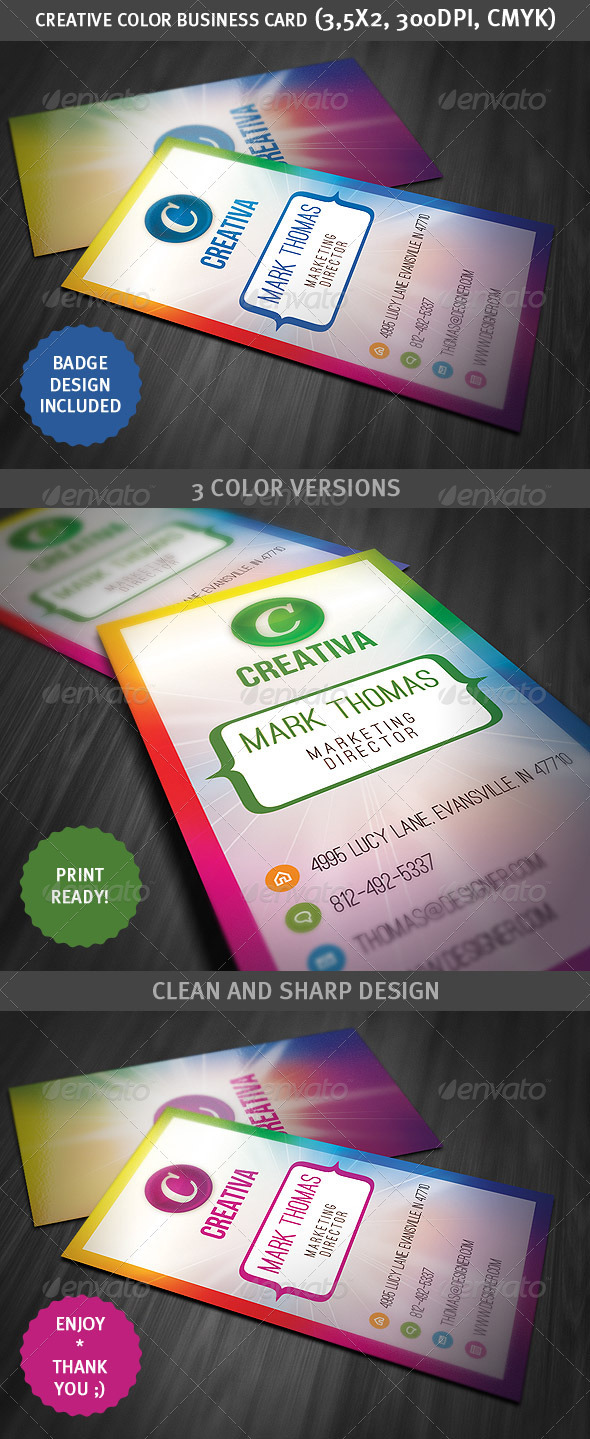 Creative Color Business Card - Creative Business Cards