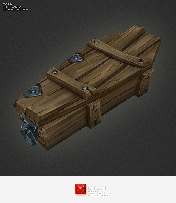 Low Poly Coffin - 3Docean 2762779