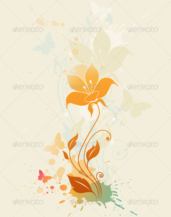 Abstract Floral Background - Flowers & Plants Nature