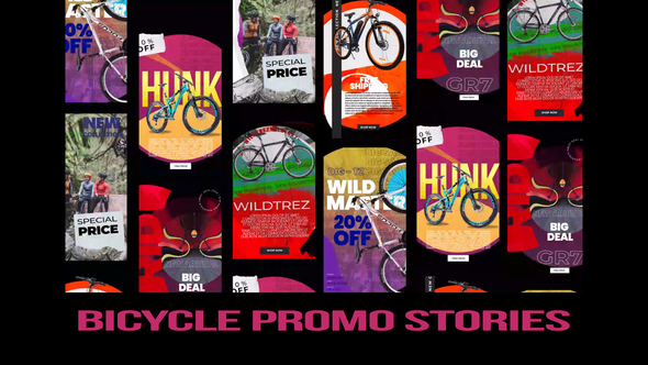 Bicycle promo stories - VideoHive 29997856