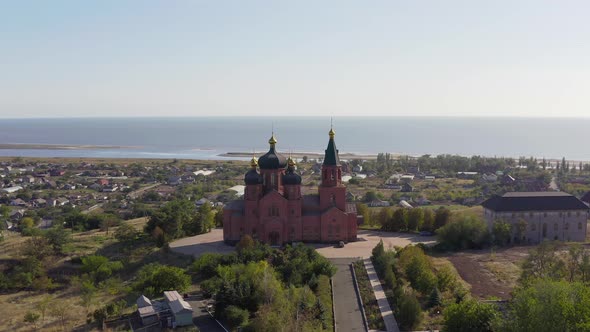 Church of the Archangel Michael with Sea Views - Aerial View