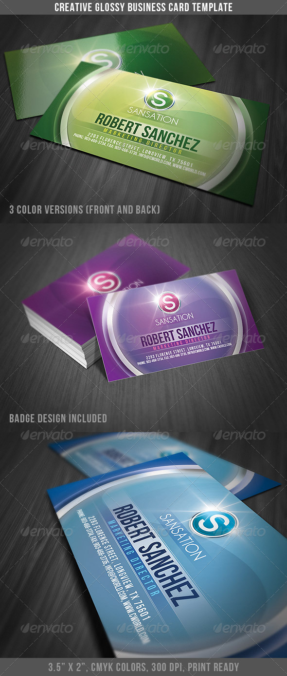 Creative Glossy Business Card By DiscoverIt