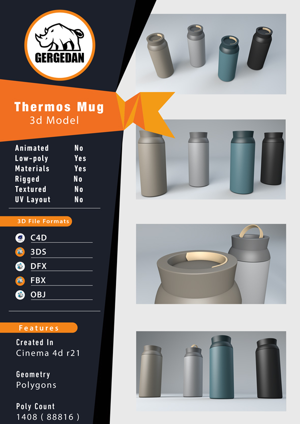 Thermos Mug - 3Docean 30013930