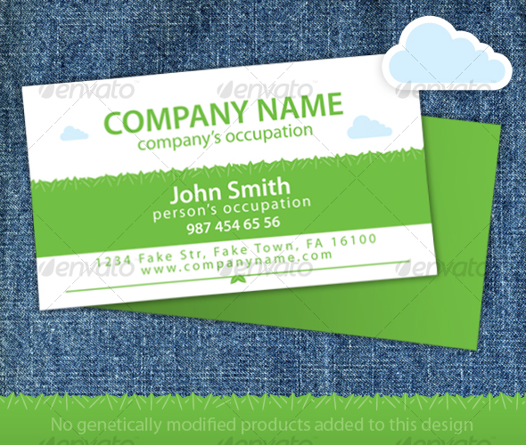 Green Leaves Organic Food Store Business Card by grebenru | GraphicRiver