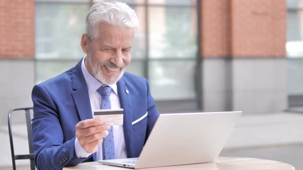 Successful Online Shopping by Old Businessman alt