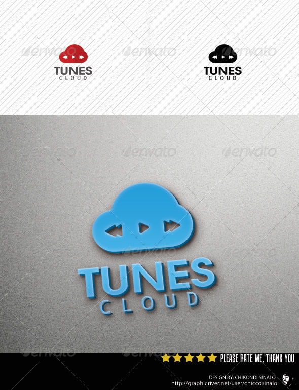 Cloud Tunes Logo Template - Abstract Logo Templates