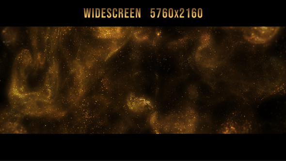 Golden Particles Widescreen Background