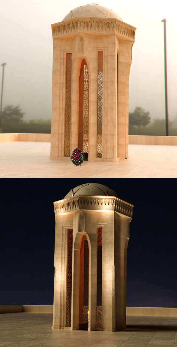 Shahidlar Monument 3D - 3Docean 30026810