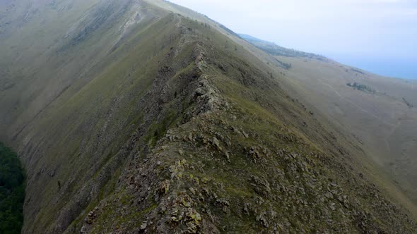 Mountain Sarma Gorge on Lake Baikal