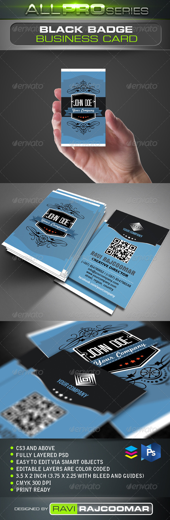 Black Badge Business Card - Creative Business Cards