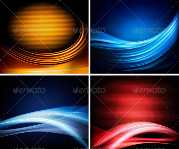 Set of business colorful abstract backgrounds - Backgrounds Decorative