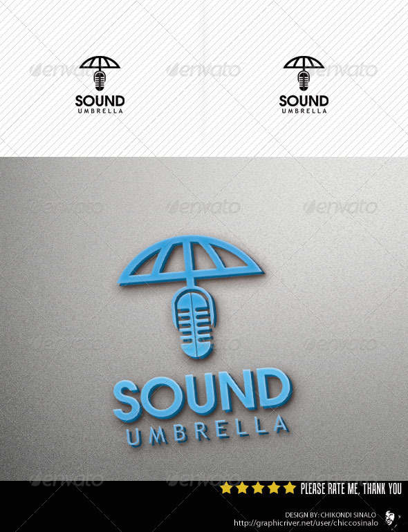 Sound Umbrella Logo Template - Abstract Logo Templates