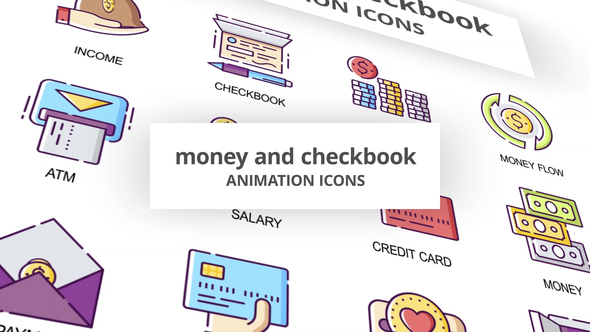 Money & Checkbook - Animation Icons